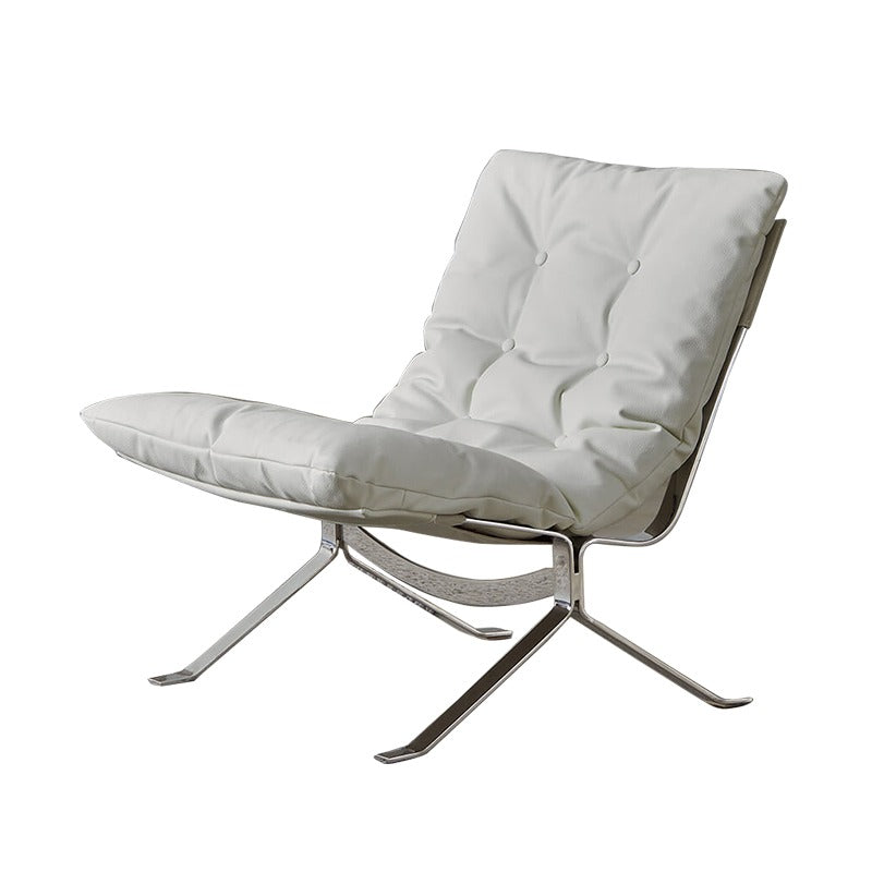 Tufted Leather Lounge Chair & Ottoman