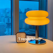 Orange Glass Stone Table Lamp — product view 1