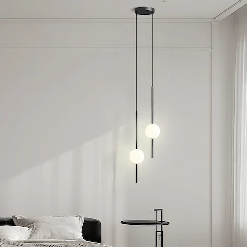 black 2 heads A Pendant Light — product view 1