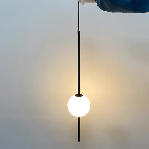 black 1 head A Pendant Light — product view 4