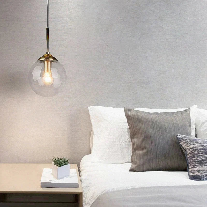Transparent Glass Stone Pendant Light — product view 4