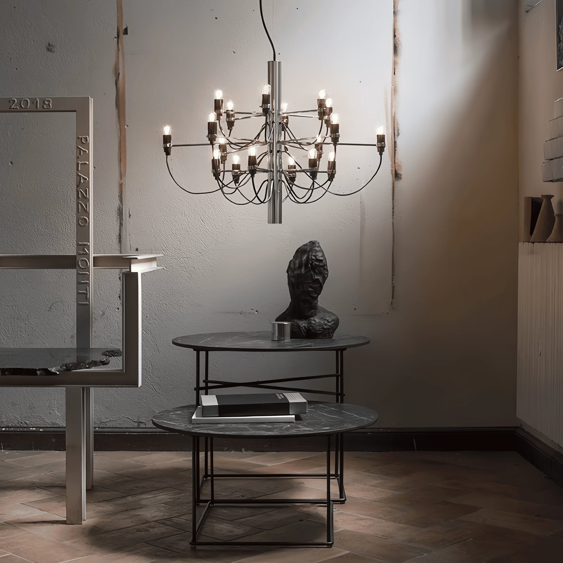18 heads Chrome Brass Pendant Light — product view 3
