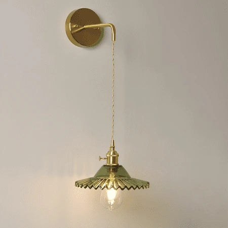 Green Glass Stone Wall Sconce — product view 5