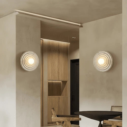 Beige Glass Wall Sconce — product view 3
