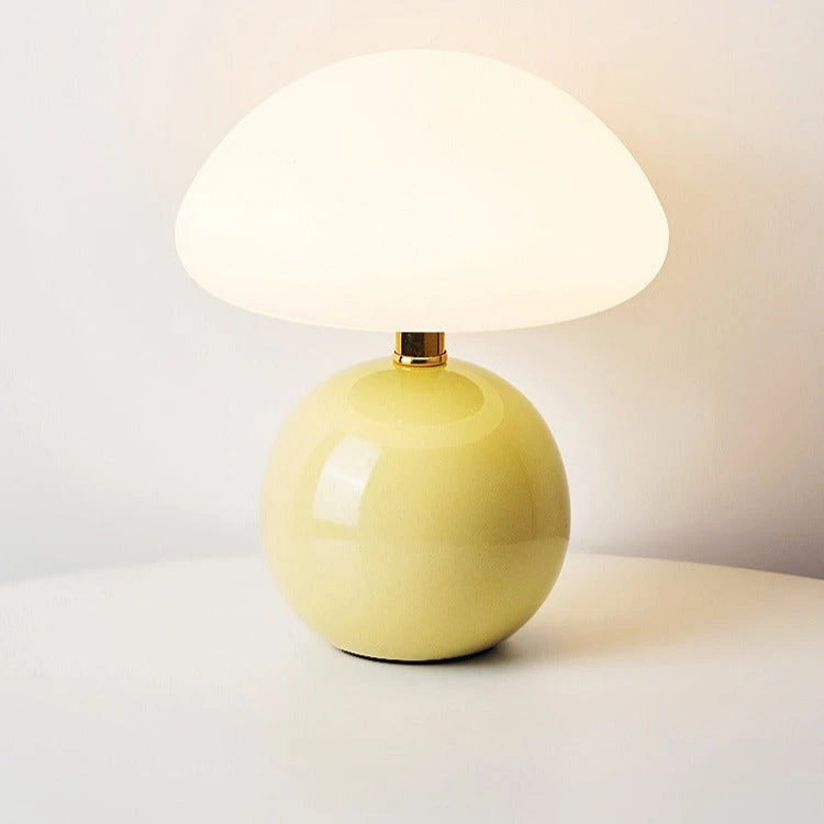 Yellow Ceramic Table Lamp — product view 5