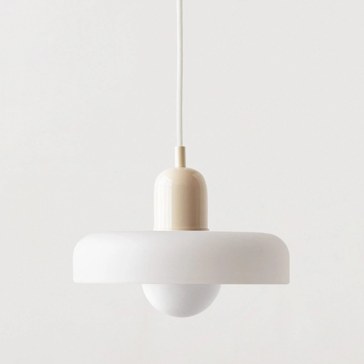Cream Glass Pendant Light — product view 9