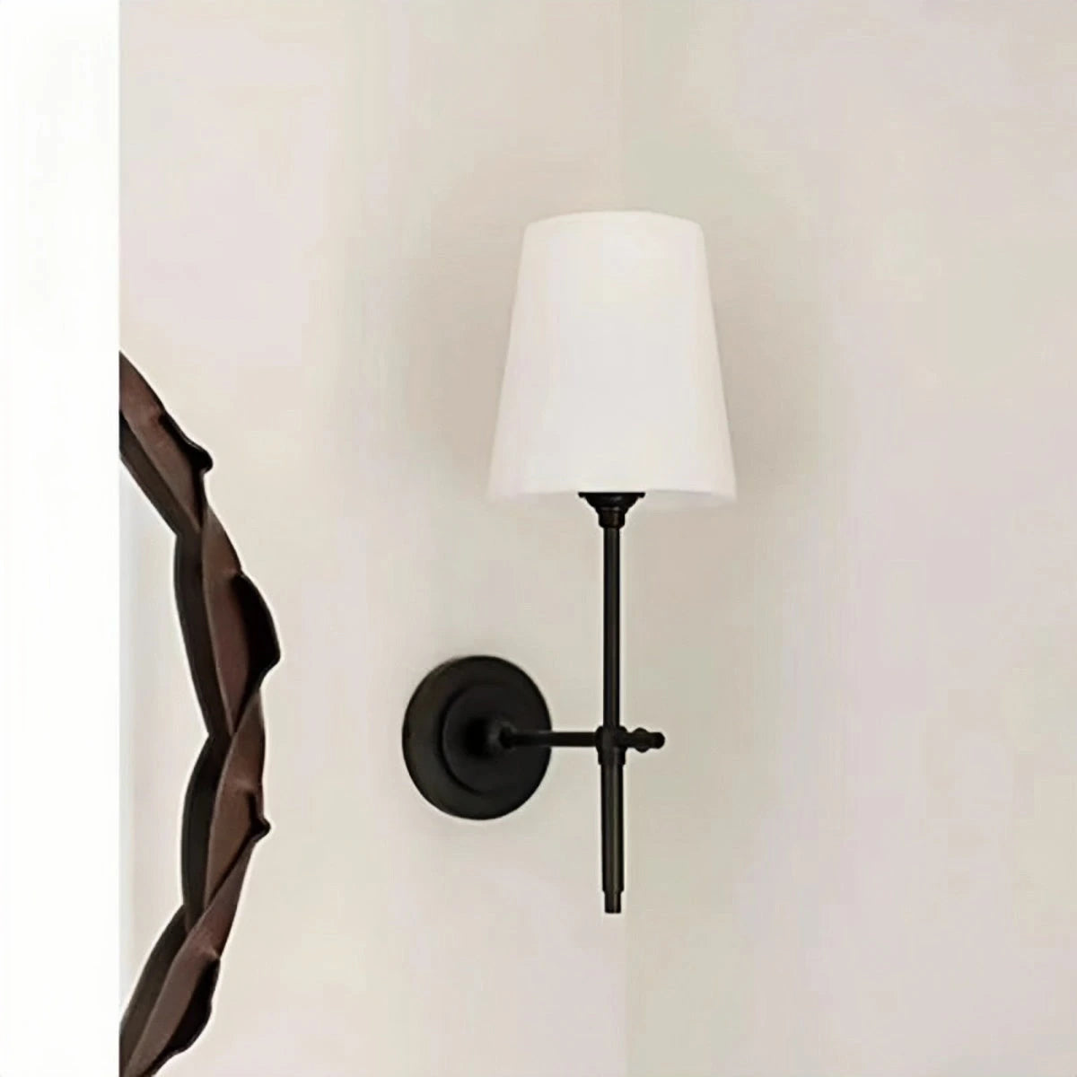 Antique Black Brass Wall Sconce — product view 2