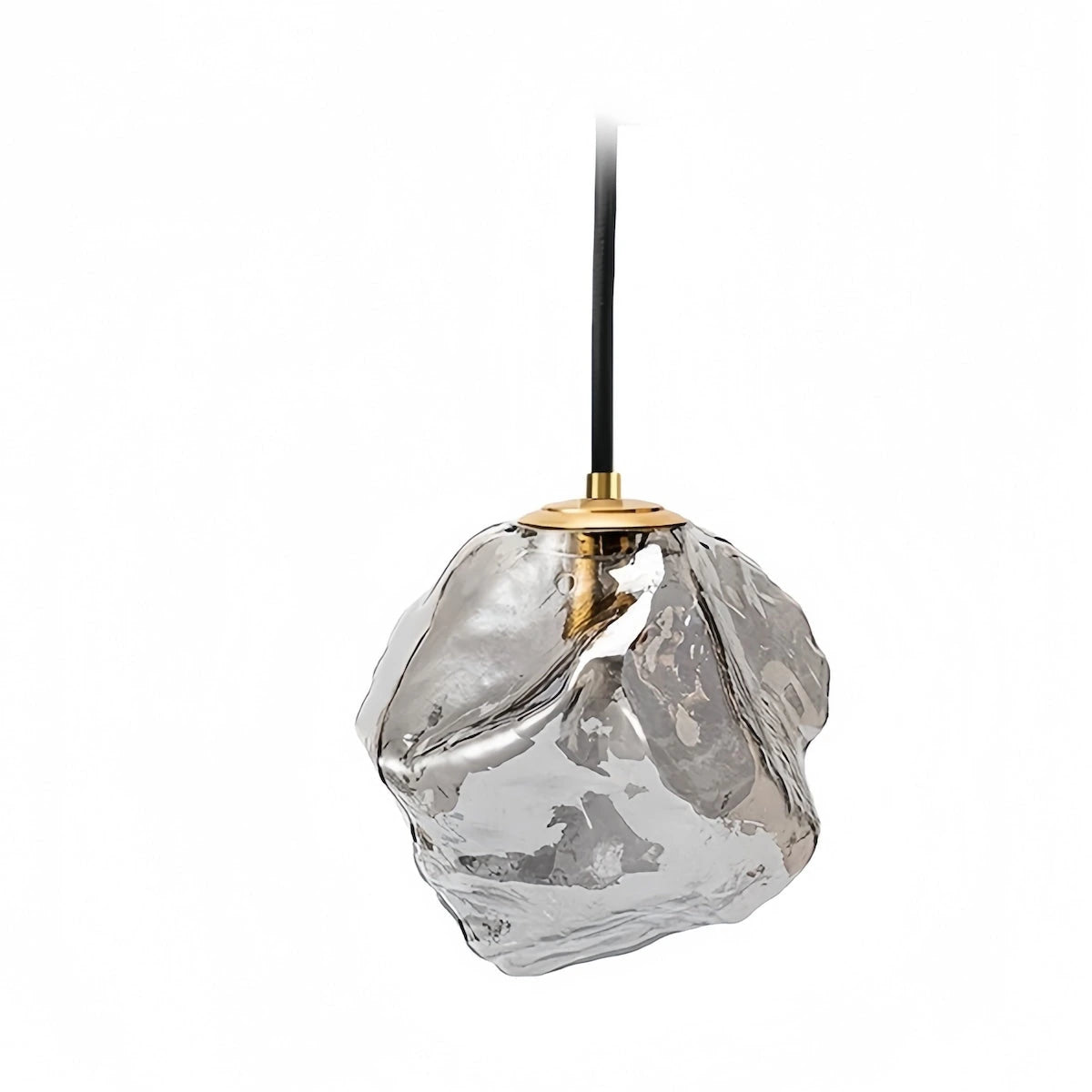 Smoke Gray Metal + Glass Pendant Light — product view 10