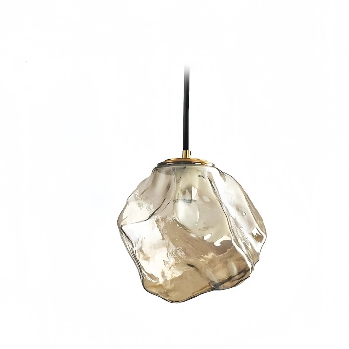 Brown Metal + Glass Pendant Light — product view 11
