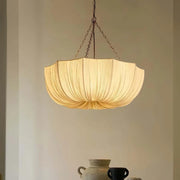 Iron + linen fabric Pendant Light — product view 1