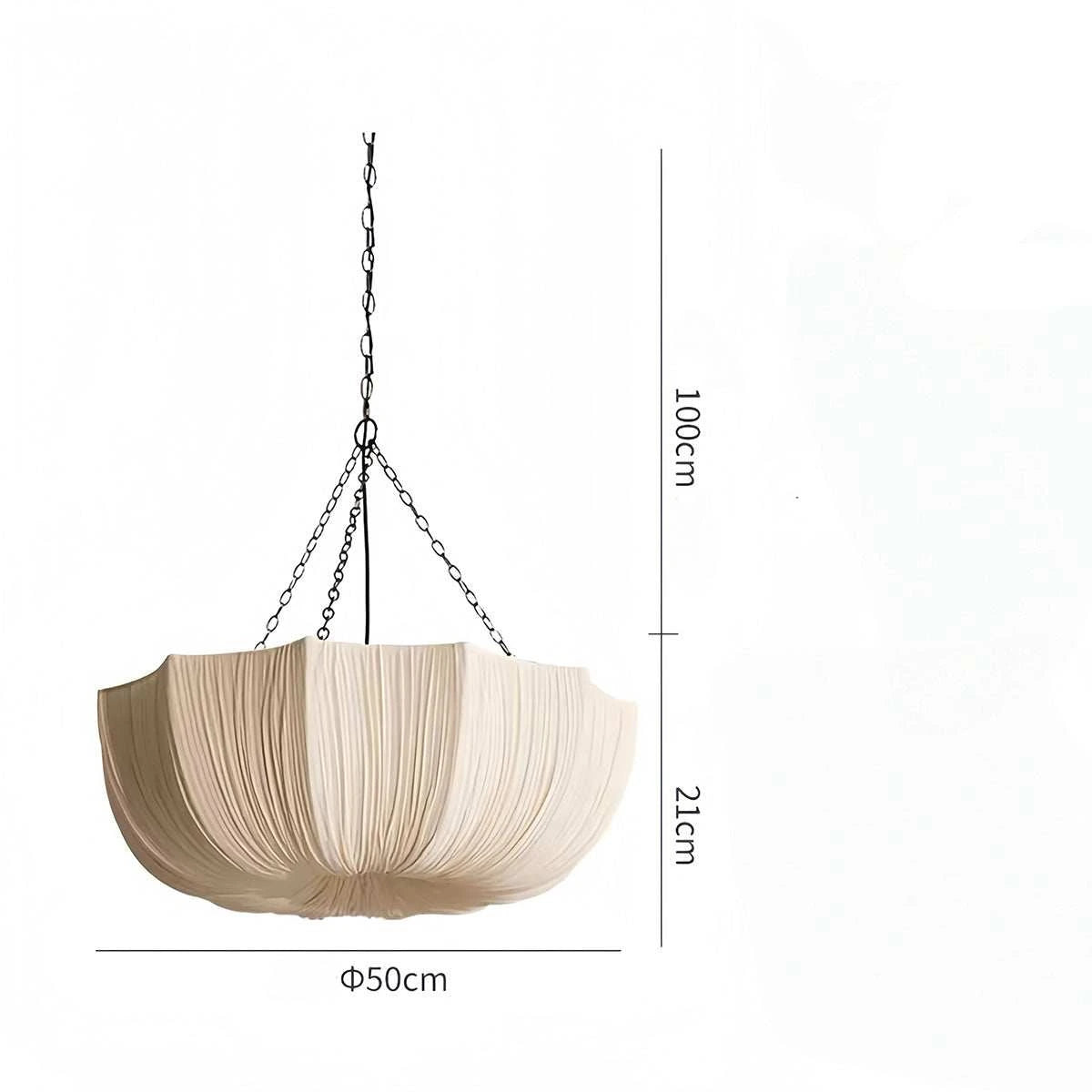Iron + linen fabric Pendant Light — product view 10