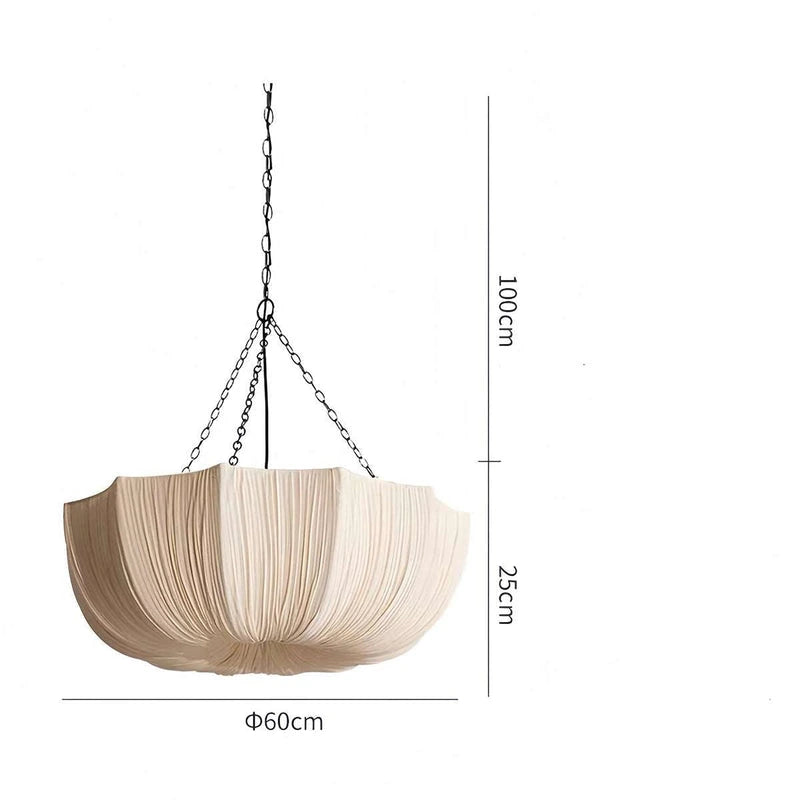 Iron + linen fabric Pendant Light — product view 11
