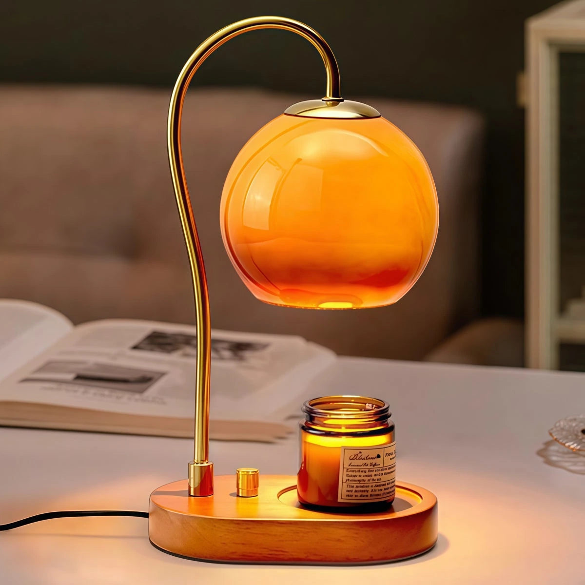 Solid wood base Table Lamp — product view 1