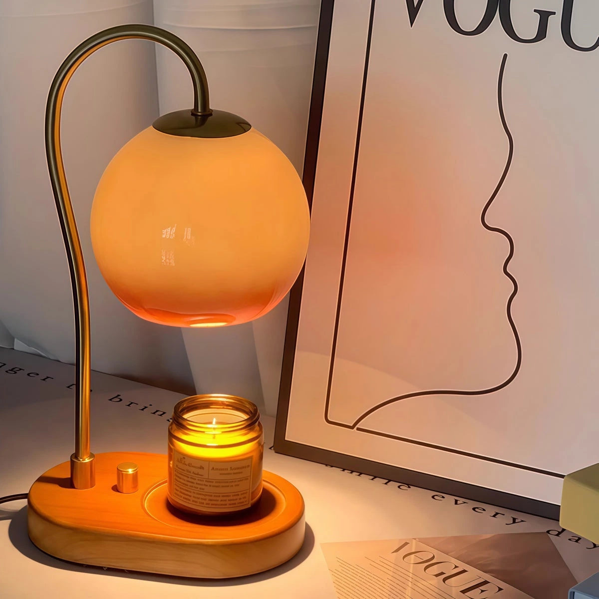 Solid wood base Table Lamp — product view 2