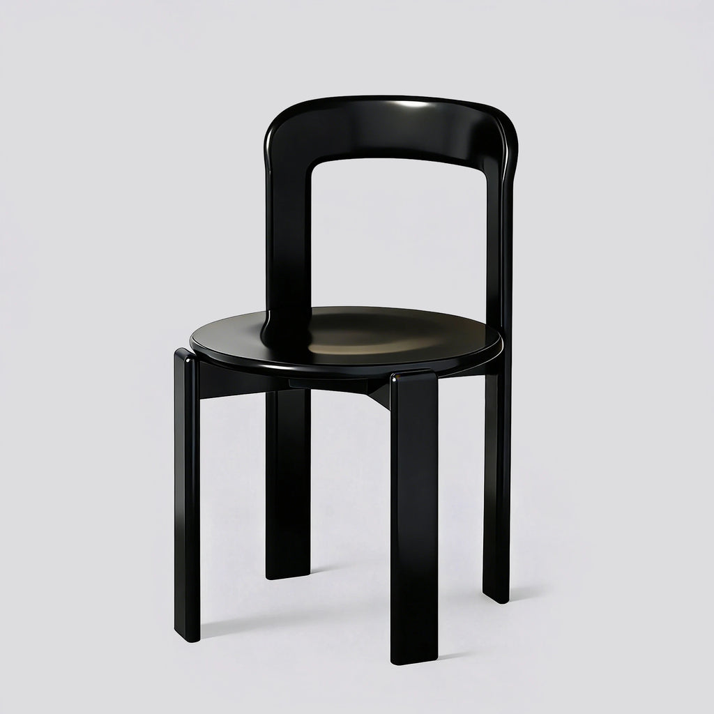 Rey Style Wooden Dining Chair – Swiss-Inspired Solid Wood Chair