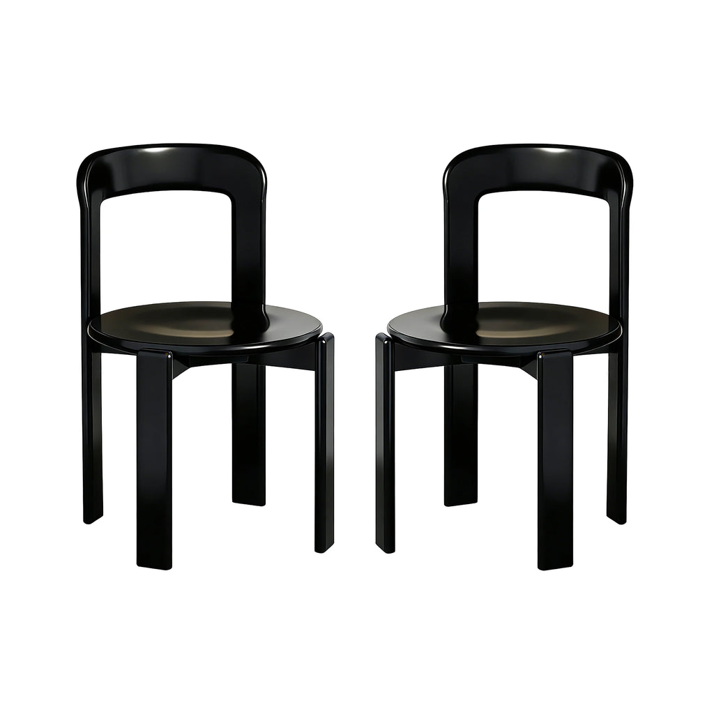 Rey Style Wooden Dining Chair – Swiss-Inspired Solid Wood Chair