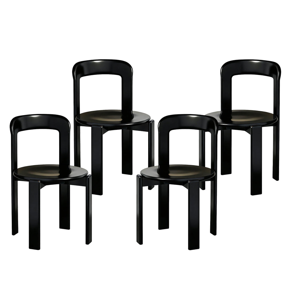 Rey Style Wooden Dining Chair – Swiss-Inspired Solid Wood Chair