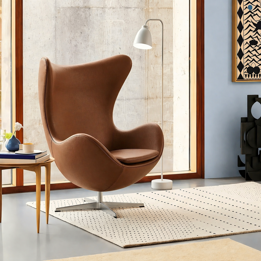 Réplique du Fauteuil Œuf | Fauteuil Lounge Moderne Style Arne Jacobsen