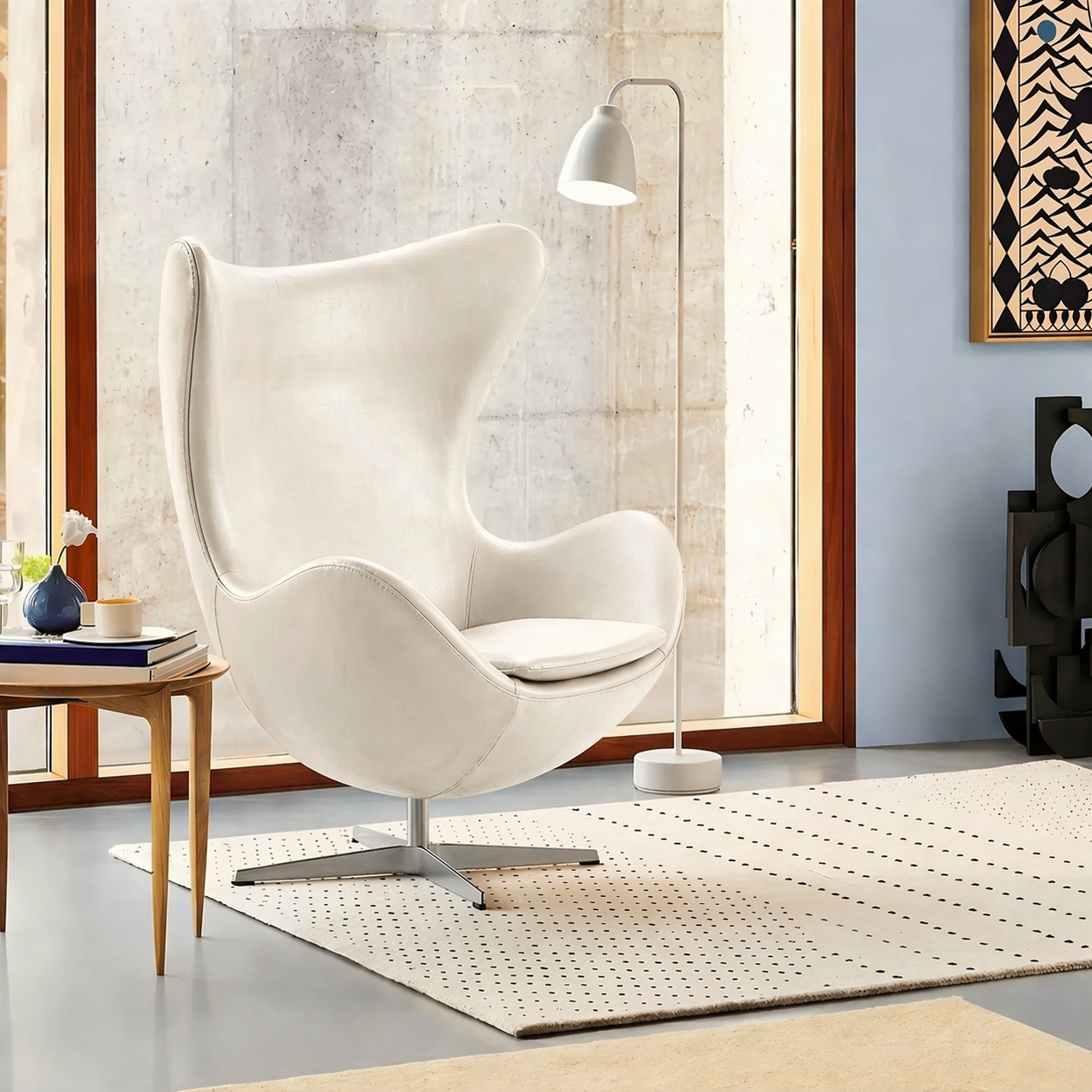 Curved Swivel Lounge Chair