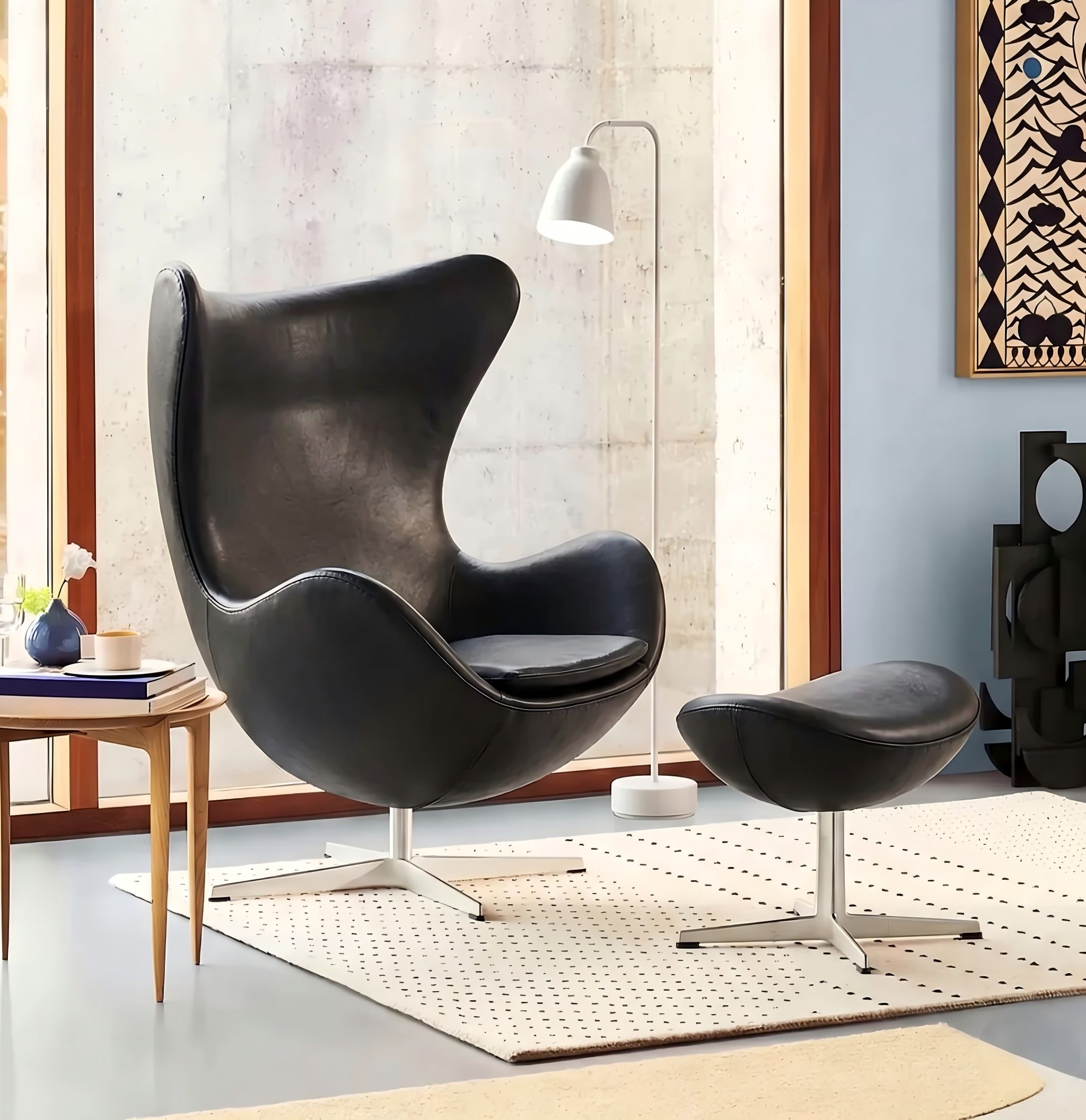Réplique du Fauteuil Œuf | Fauteuil Lounge Moderne Style Arne Jacobsen