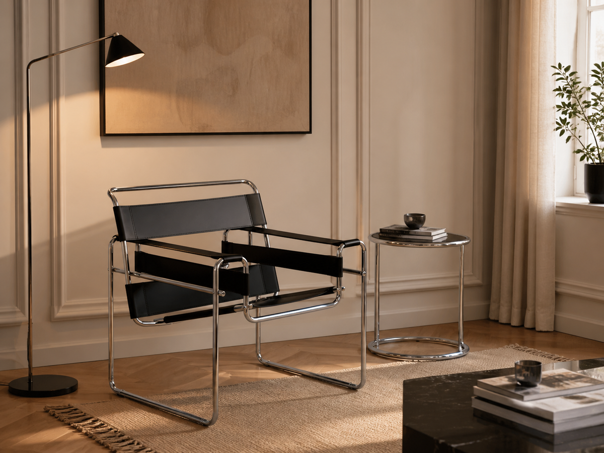 Réplique de chaise Wassily de style Bauhaus