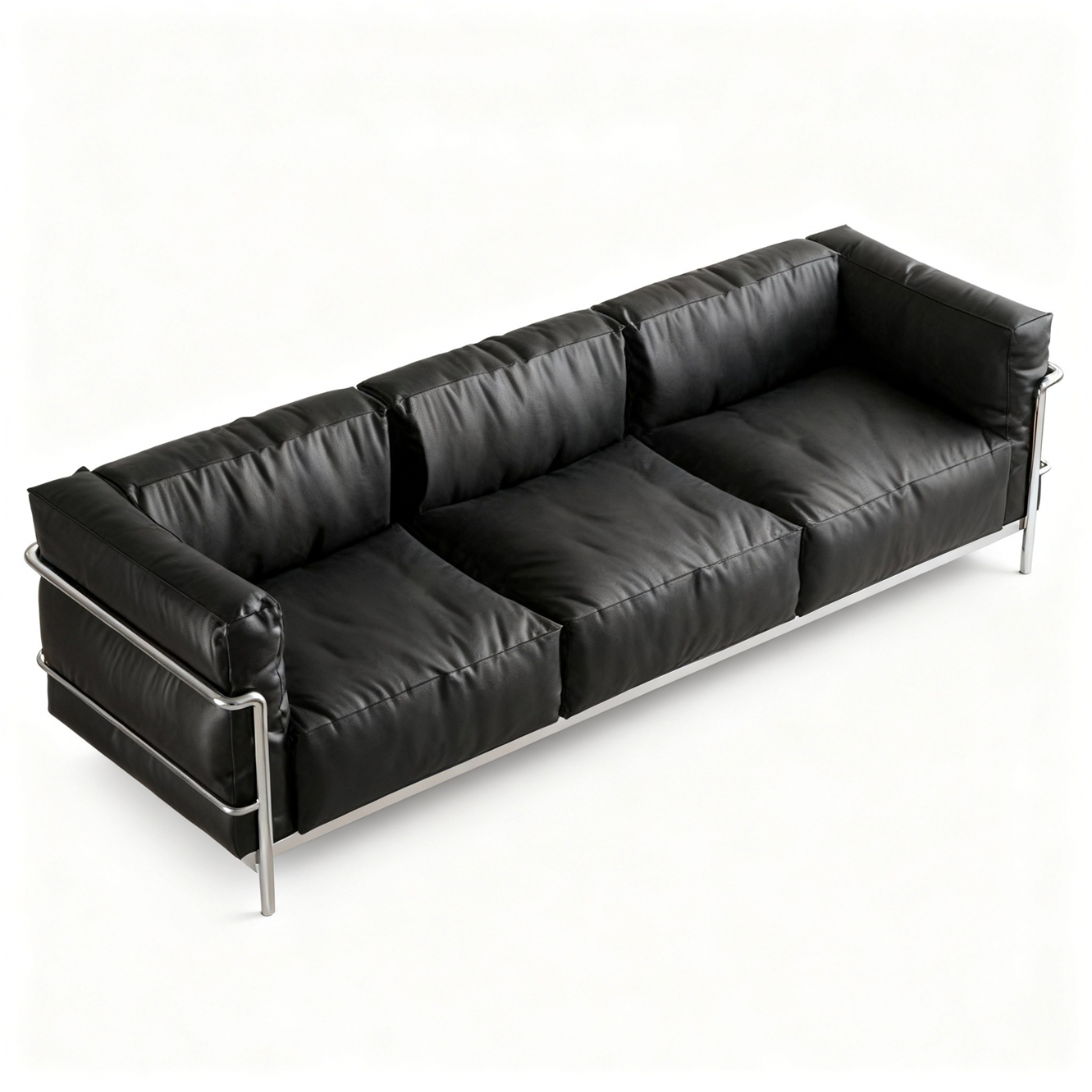 Box Frame Leather Lounge Sofa