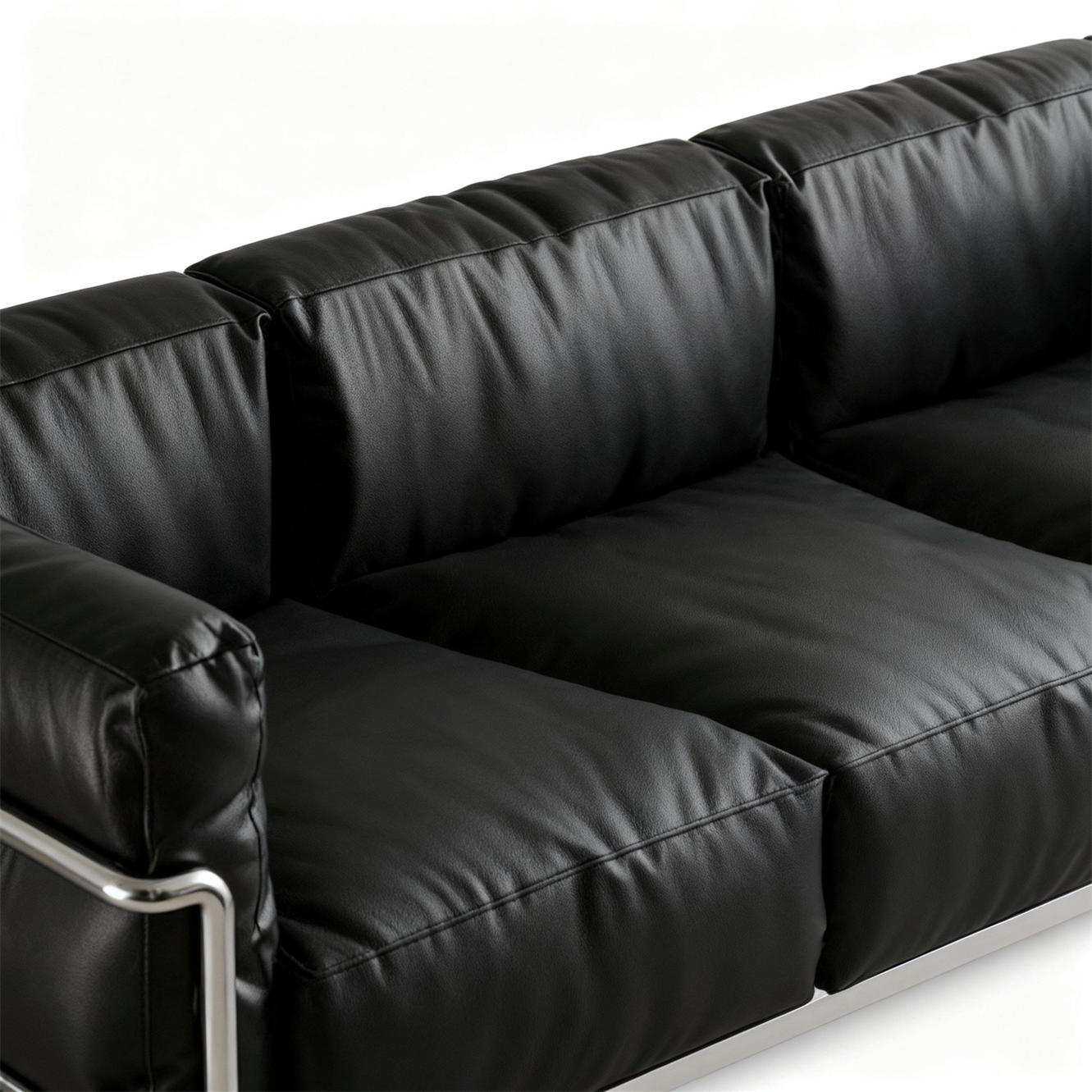 Box Frame Leather Lounge Sofa
