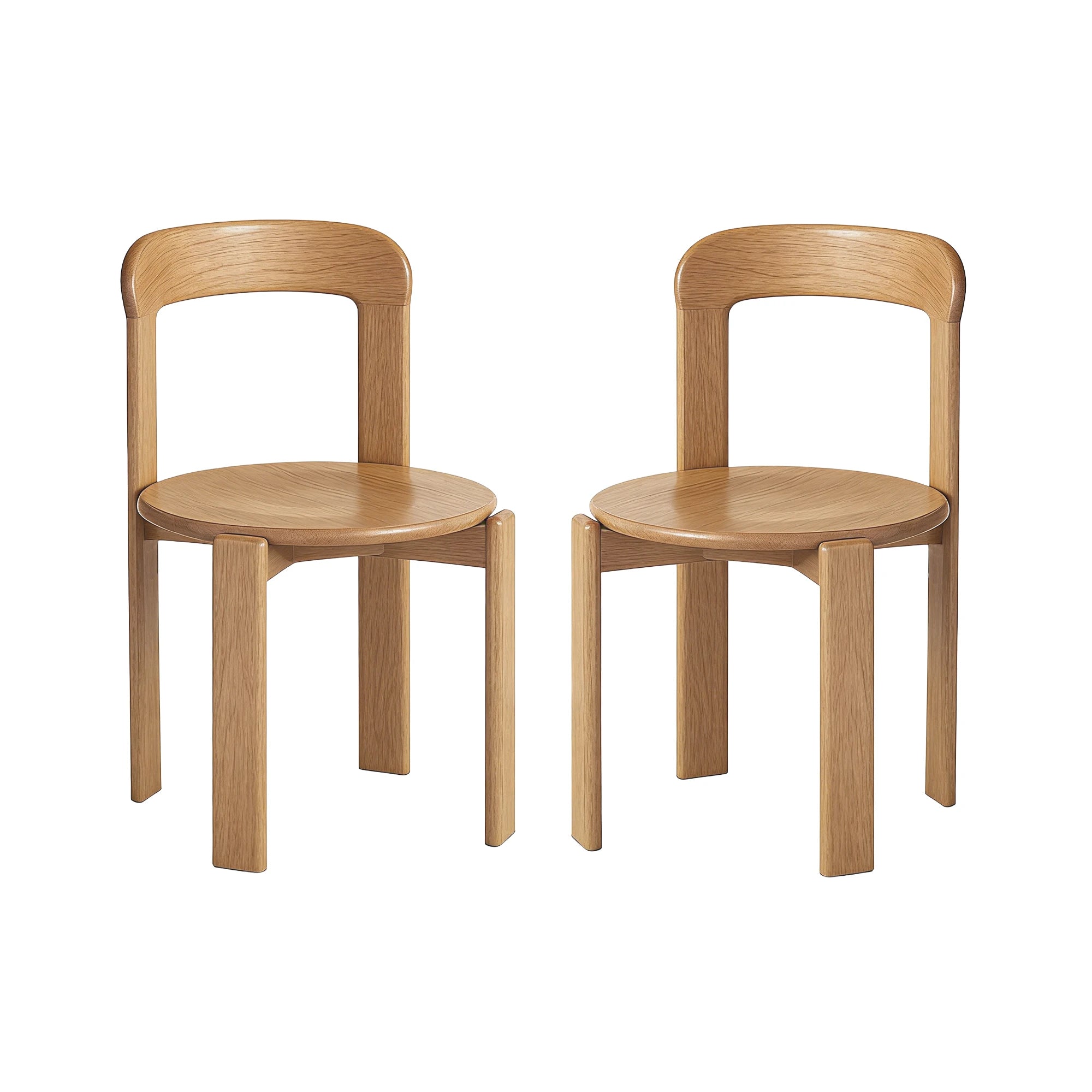 Rey Style Wooden Dining Chair – Swiss-Inspired Solid Wood Chair