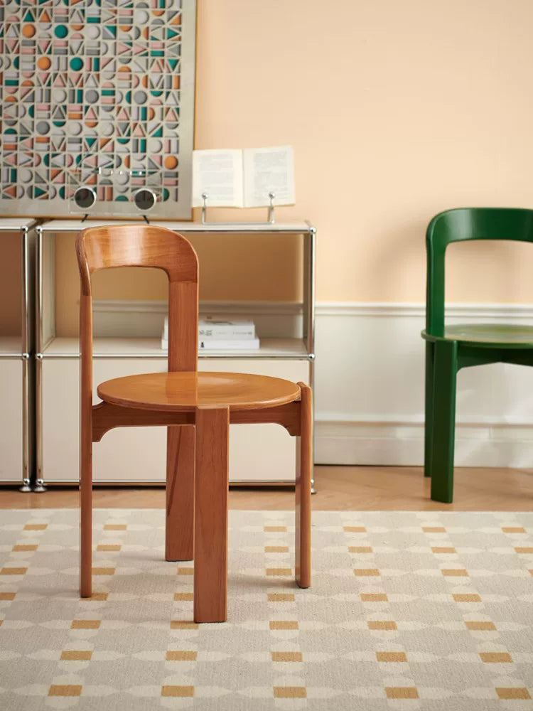 Rey Style Wooden Dining Chair – Swiss-Inspired Solid Wood Chair