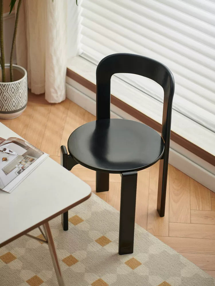 Rey Style Wooden Dining Chair – Swiss-Inspired Solid Wood Chair