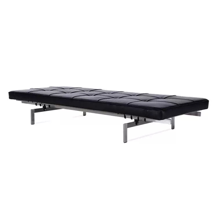 Réplique du lit de repos PK80 | Banquette-lit de repos en cuir Bauhaus