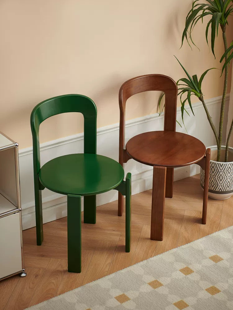 Rey Style Wooden Dining Chair – Swiss-Inspired Solid Wood Chair