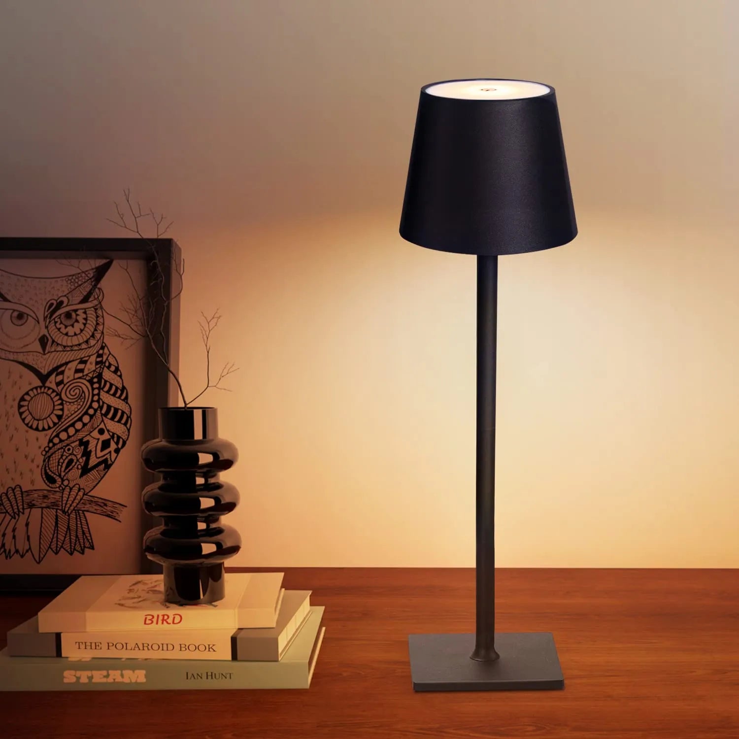 BLACK Aluminum alloy + acrylic Table Lamp, catalog view 3