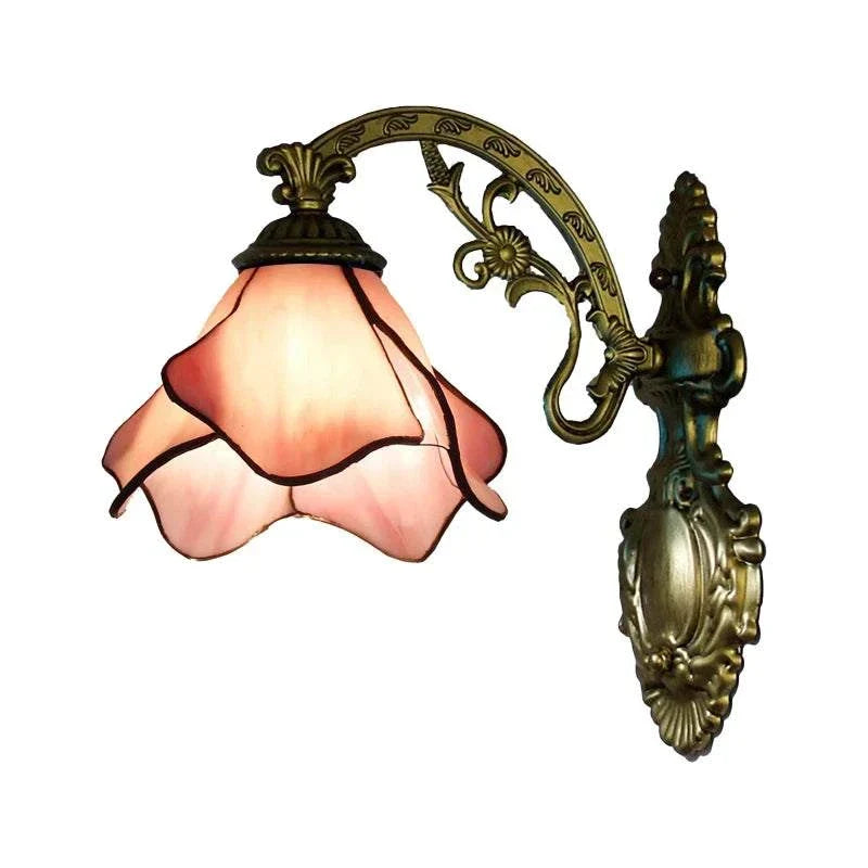 20cm Pink lotus Glass Wall Sconce, catalog view 7