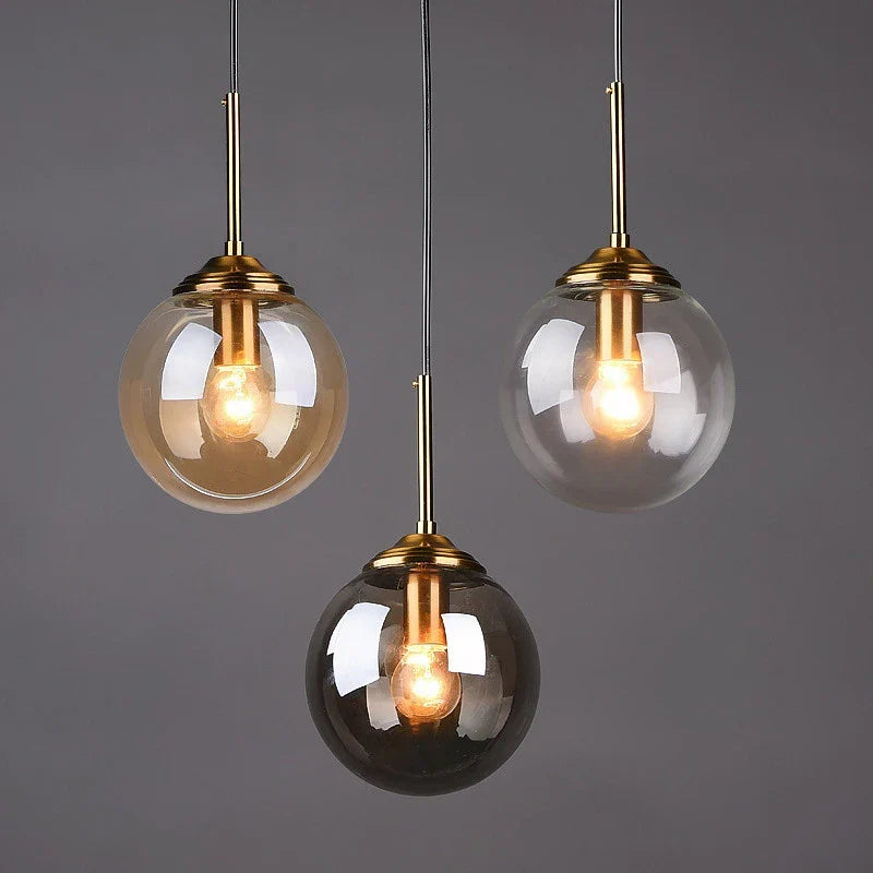 Smoky gray Glass Stone Pendant Light, catalog view 2
