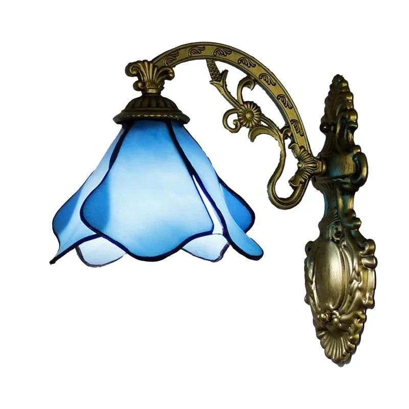 20cm Blue lotus Glass Wall Sconce, catalog view 11