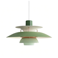 Layered Scandinavian Pendant Lamp in turquoise finish