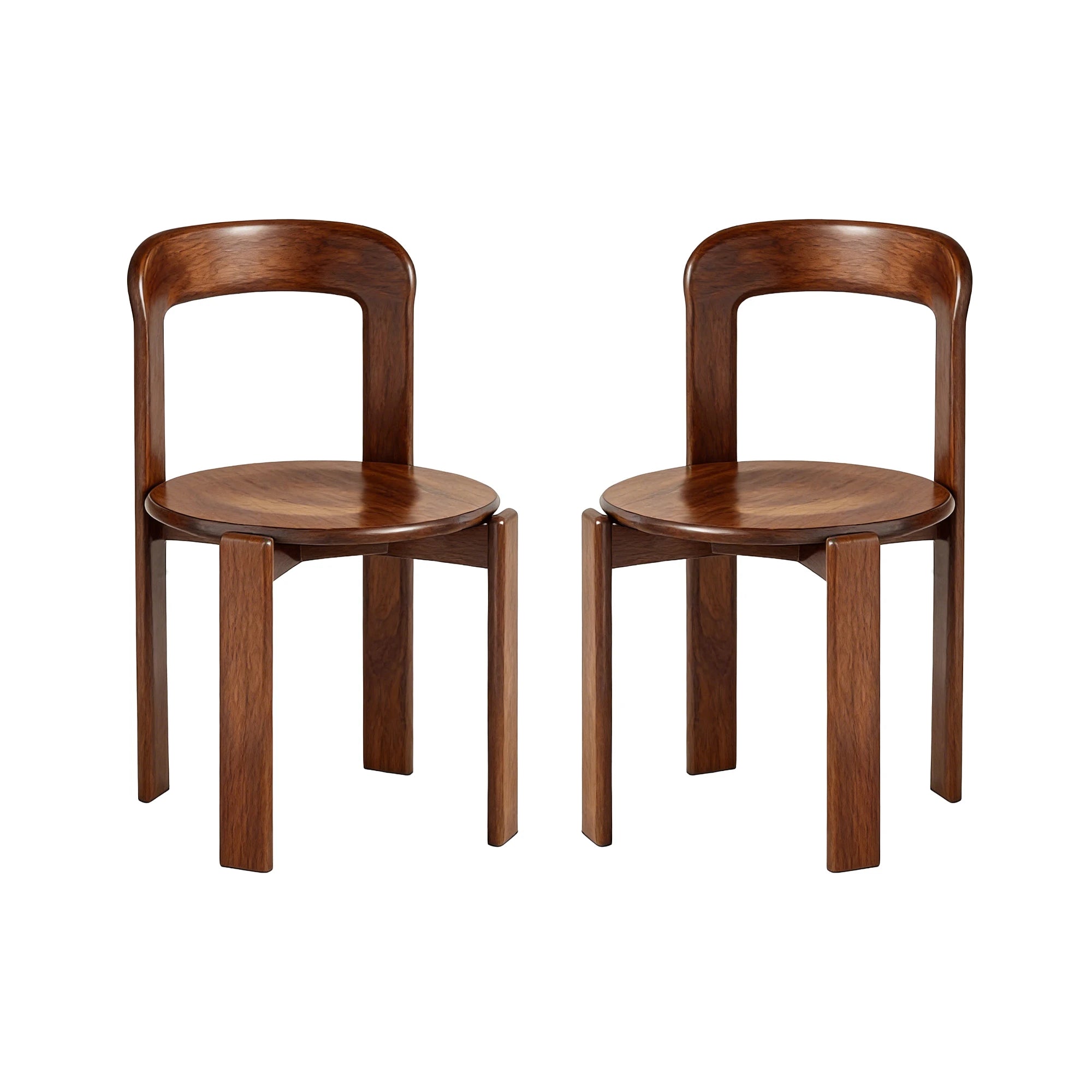 Rey Style Wooden Dining Chair – Swiss-Inspired Solid Wood Chair