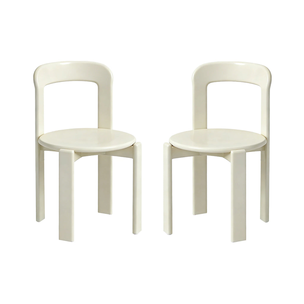 Rey Style Wooden Dining Chair – Swiss-Inspired Solid Wood Chair