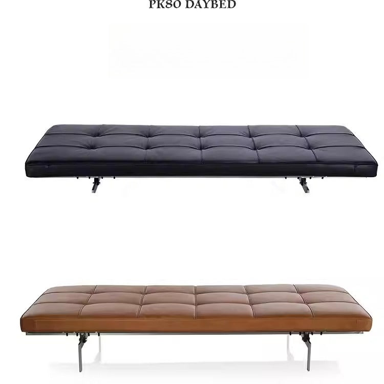 Minimalist Leather Daybed Bench