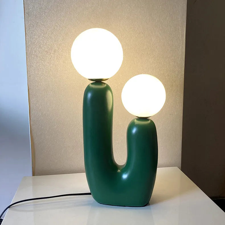 Dark Green Glass Table Lamp, catalog view 6