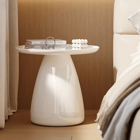 Glossy PVC Pedestal Coffee Table — view 2