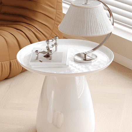 Glossy PVC Pedestal Coffee Table — view 4