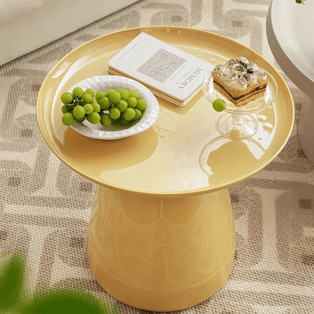 Glossy PVC Pedestal Coffee Table — view 5