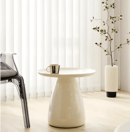 Glossy PVC Pedestal Coffee Table — view 6