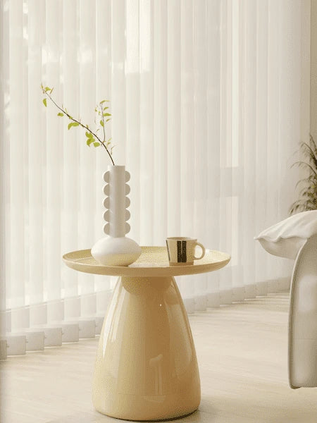 Glossy PVC Pedestal Coffee Table — view 8