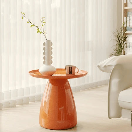 Glossy PVC Pedestal Coffee Table — view 10