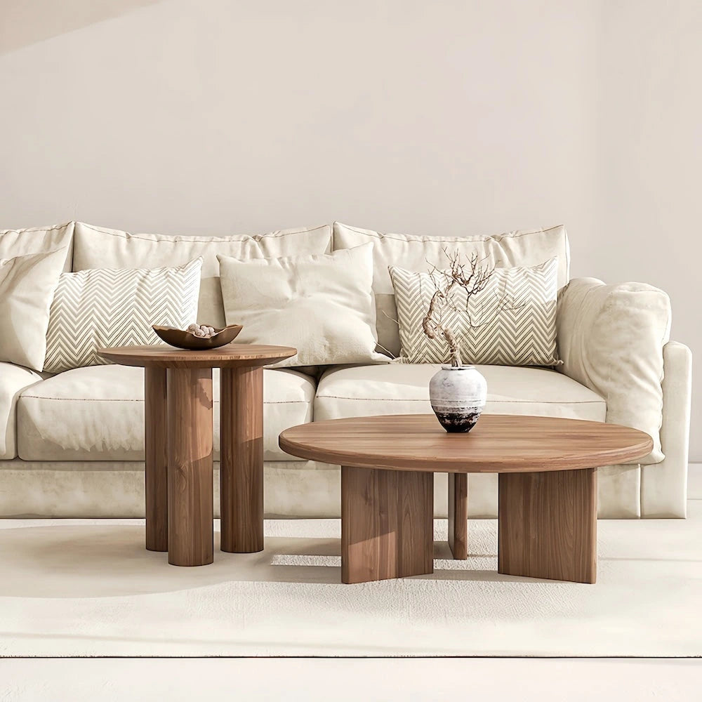 Natural Pine Coffee & Side Table Set — view 1