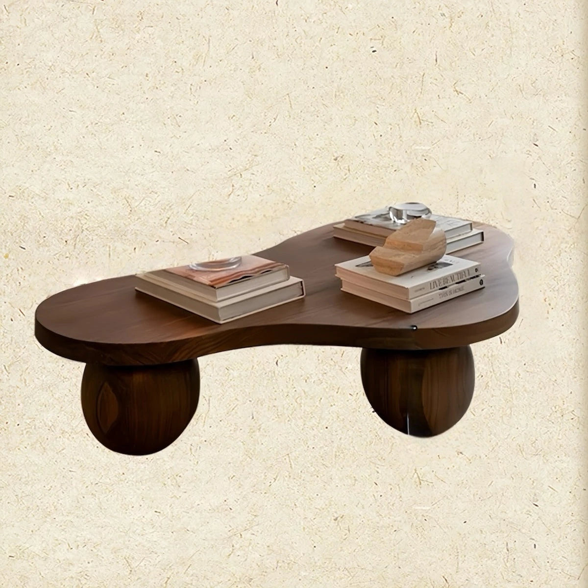 Sculptural Walnut & Ash Wood Coffee Table — view 8