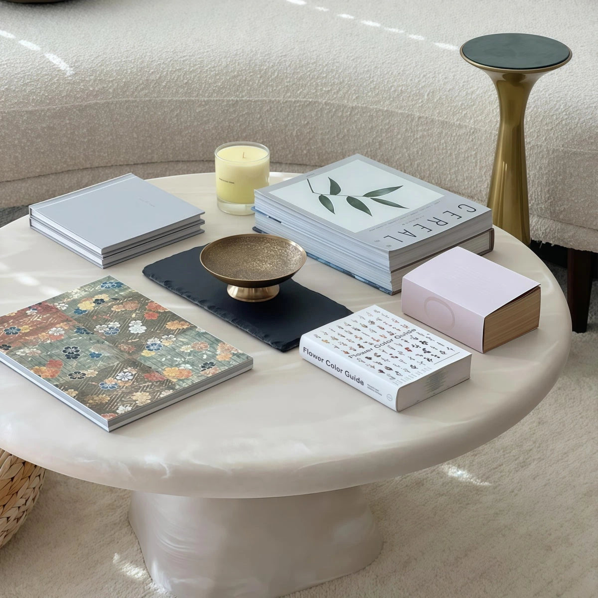 Sculptural Resin Pedestal Coffee Table — view 5
